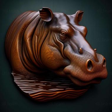 3D model hippopotamuse (STL)